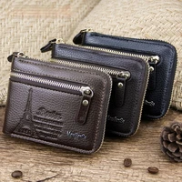 2021 new retro mens wallet casual fashion zipper coin purse short mens wallet cardholder card bag billfold