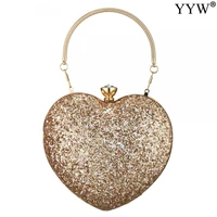 heart shape women evening bag clutch bag rhinestone sequined exquisite design ladies day clutch wedding party purse bolsas mujer