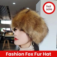 winter cap fur hat women fox knit beanie hat lady winter snow solid color dome cap brand keep warm hats gorro masculino