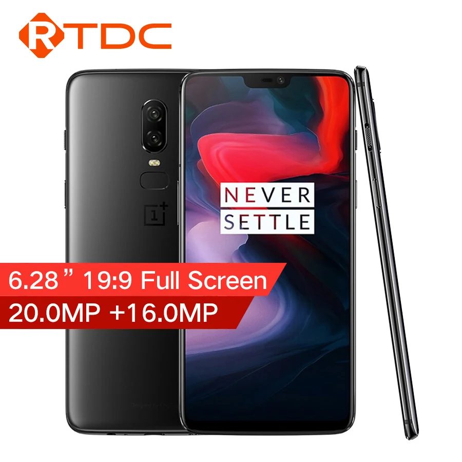 Оригинальный Oneplus 6 водонепроницаемый мобильный телефон 28 'Ǝ Гб RAM 128 ГБ ROM Snapdragon