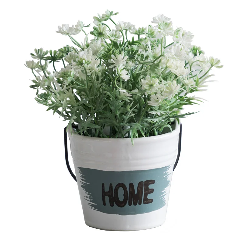 Искусственное растение маленькое Горшечное поддельные цветы Скандинавское