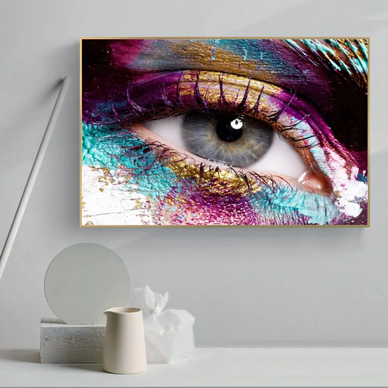 Абстрактная Красочная картина маслом напечатанная на холсте граффити искусство