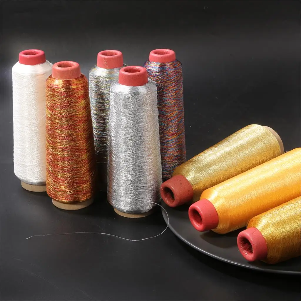 Золотая и серебряная компьютерная нить для вышивки своими руками домашняя