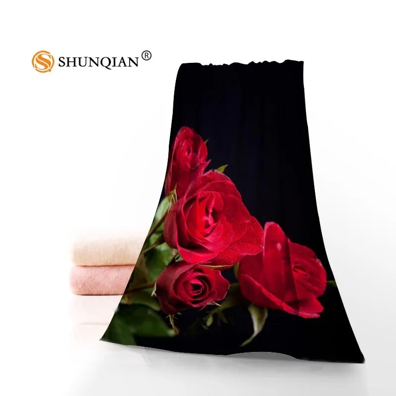 

Red Roses Background Towels Microfiber Bath Towels Travel,Beach,Face Towel Custom Creative Towel Size 35X75cm And 70X140cm A7.24