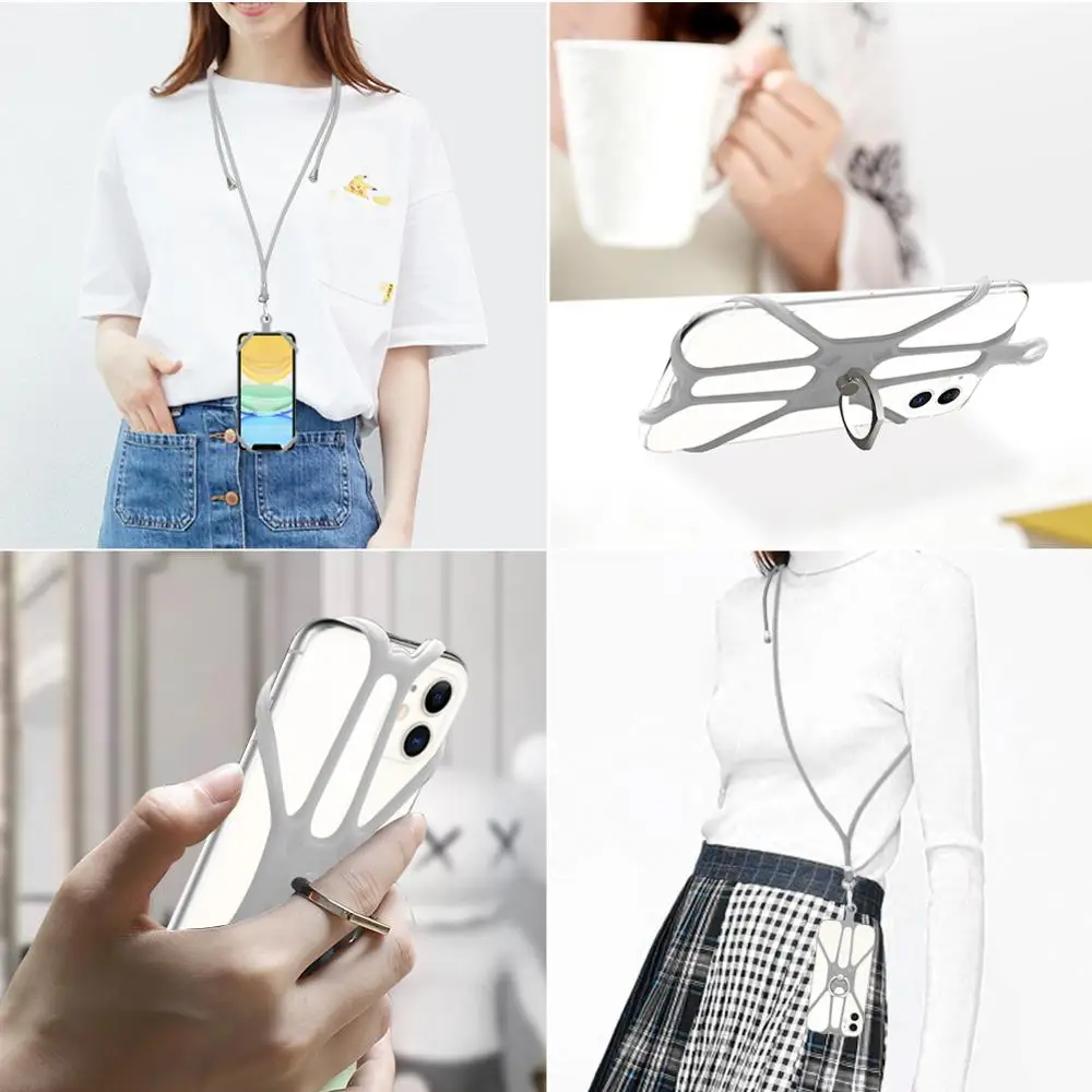 Phone Strap Cord Chain Phone Necklace Lanyard Mobile Phone Case for Carry Cover Case Hang iPhone 12 11 Pro XS Max XR X 7Plus 6 5