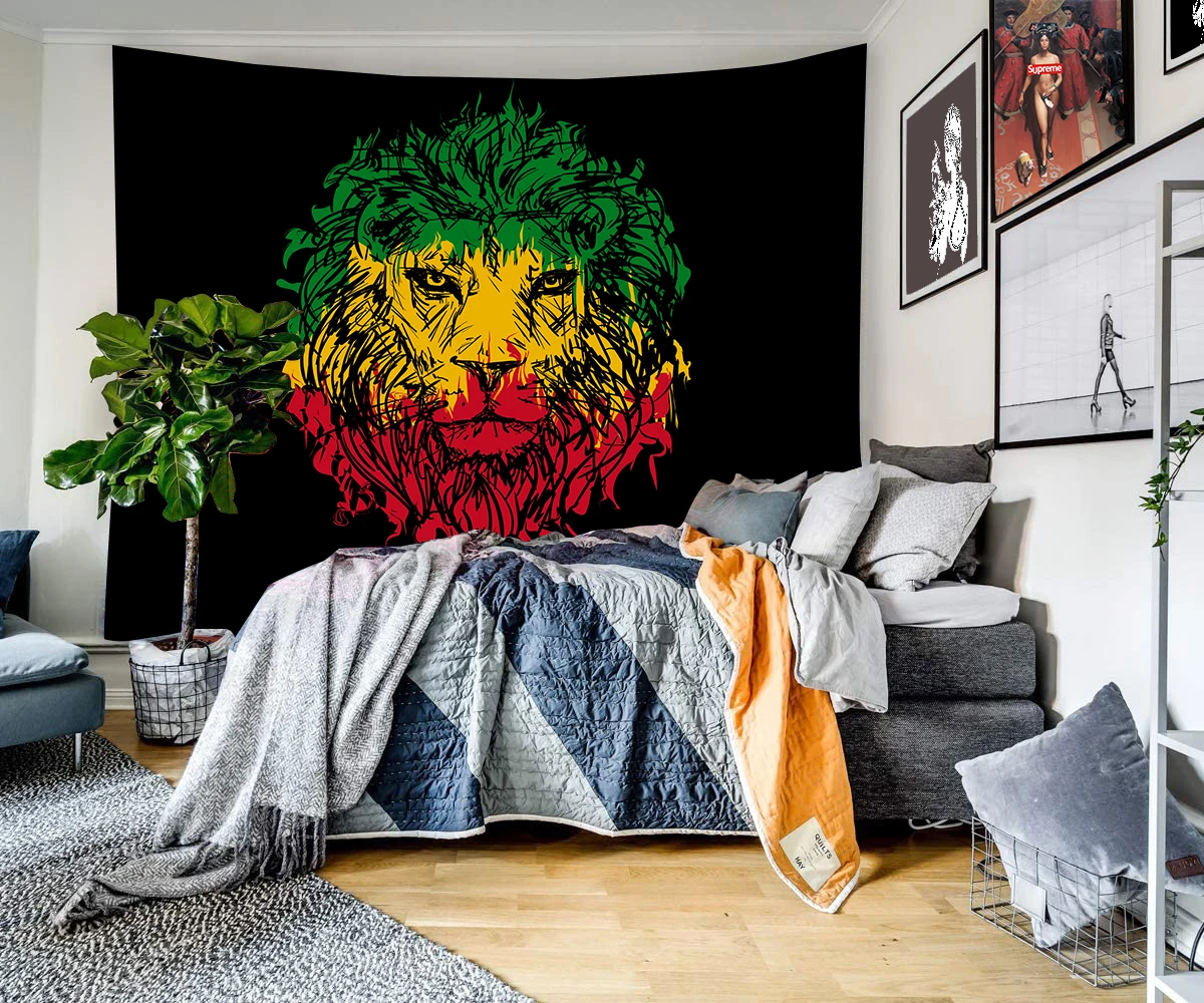 Домашний гобелен в стиле Хэллоуина настенный декоративный богемном с черепом и