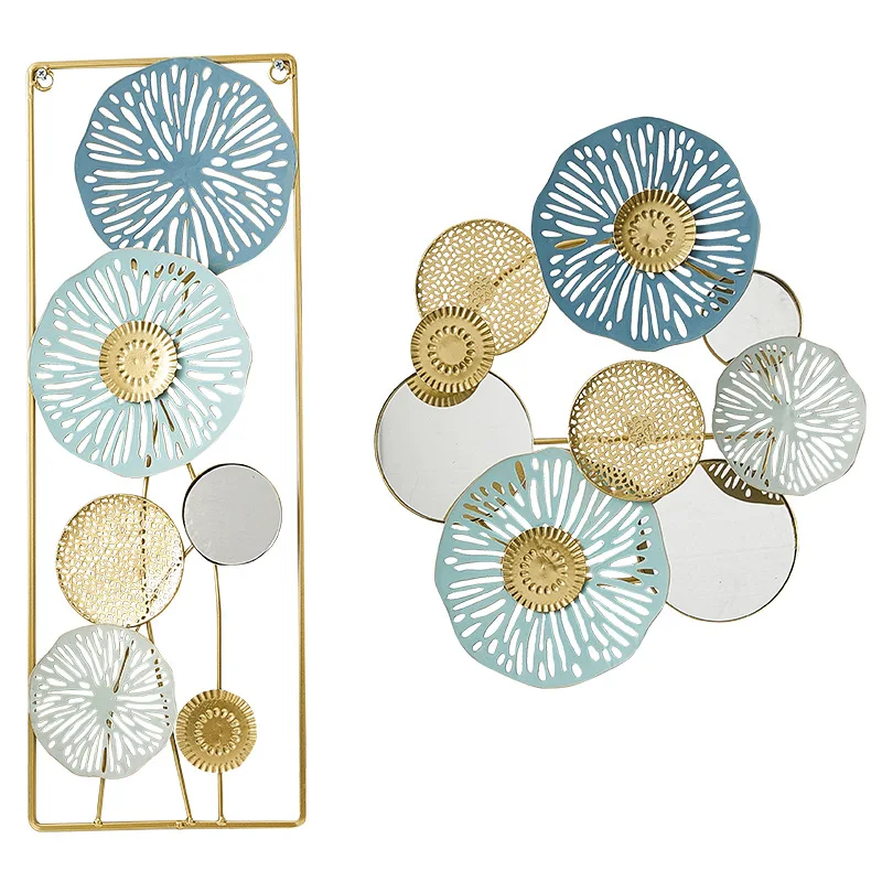 

Luxury Metal Wall Decoration Iron Mirror Background Wall Decor Bedroom Living Room Decoration Accessories Art Creative Ornaments