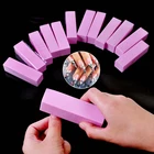 Пилка для ногтей Розоваябелая, баффер для УФ-геля, шлифовальный инструмент для маникюра и педикюра