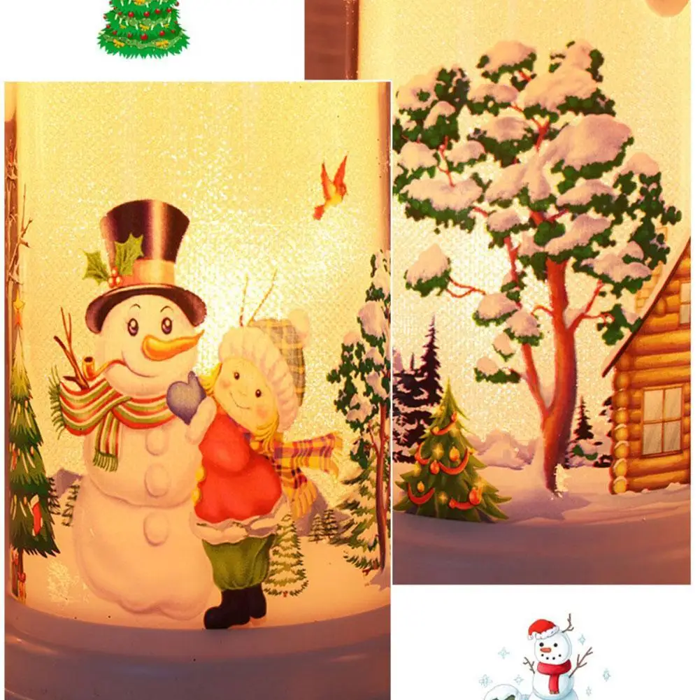 Новый год 2022 фотоэлемент для дома Санта-Клаус Рождество пламя Свеча лампа