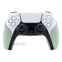 playvital matcha green anti skid sweat absorbent controller grip for ps5 controller textured soft rubber pads handle grips for