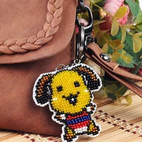 y088 diy cross stitch kit stich cross stitch seed beads for needlework christmas gift canvas bag key chain key chain phone chain