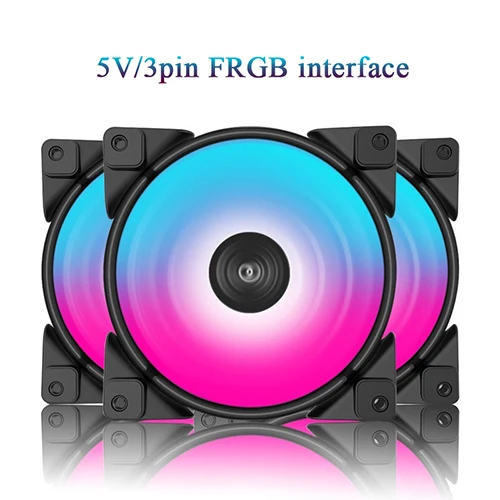 Pccooler 3/упаковка HALO вентилятор RGB 12 см 12 В и 5 в FRGB 3pin и 4pin ШИМ тихие вентиляторы охлаждения 120 мм вентилятор RGB для cpu охладитель жидкого охлаждения - Цвет лезвия: FRGB 5V 3PIN