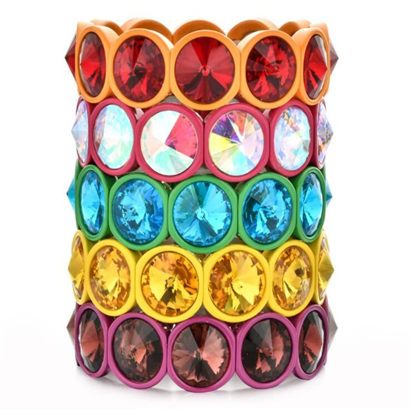 Модные ювелирные изделия Изысканный взрыв женская одежда эластичный браслет с