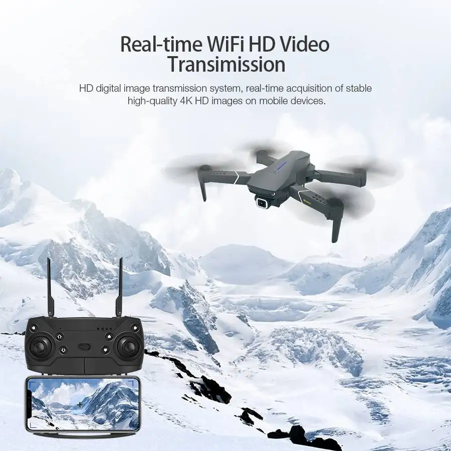Eachine E520 wifi FPV с 4 K/1080 P HD широкоугольная камера высокая высота режим удержания складной Радиоуправляемый Дрон Квадрокоптер RTF