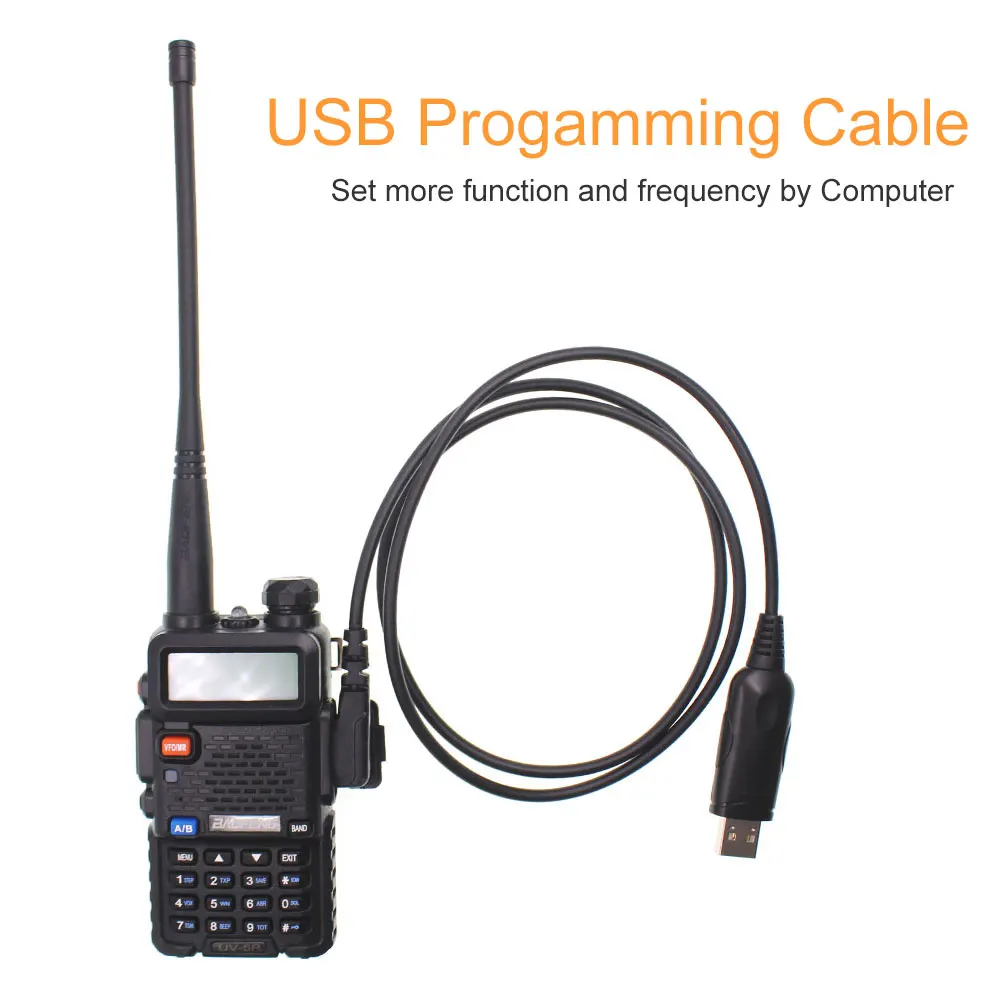 Add Cable BaoFeng UV-5R портативная рация Двухдиапазонная двухсторонняя Радио УКВ 136-174 МГц 400-520 МГц 8 Вт радиоприемник - Цвет: Add Cable