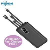 pinzheng 20000 mah power bank fast charger powerbank external battery for iphone samsung xiaomi poverbank charger