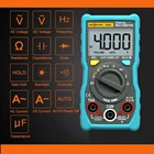 Цифровой мультиметр RICHMETERS, амперметр с автоматическим выбором диапазона, True-RMS, Бесконтактный индикатор напряжения, 4000 отсчетов, ЖК-дисплей, Автоматический диапазон, ток напряжения постоянного и переменного тока