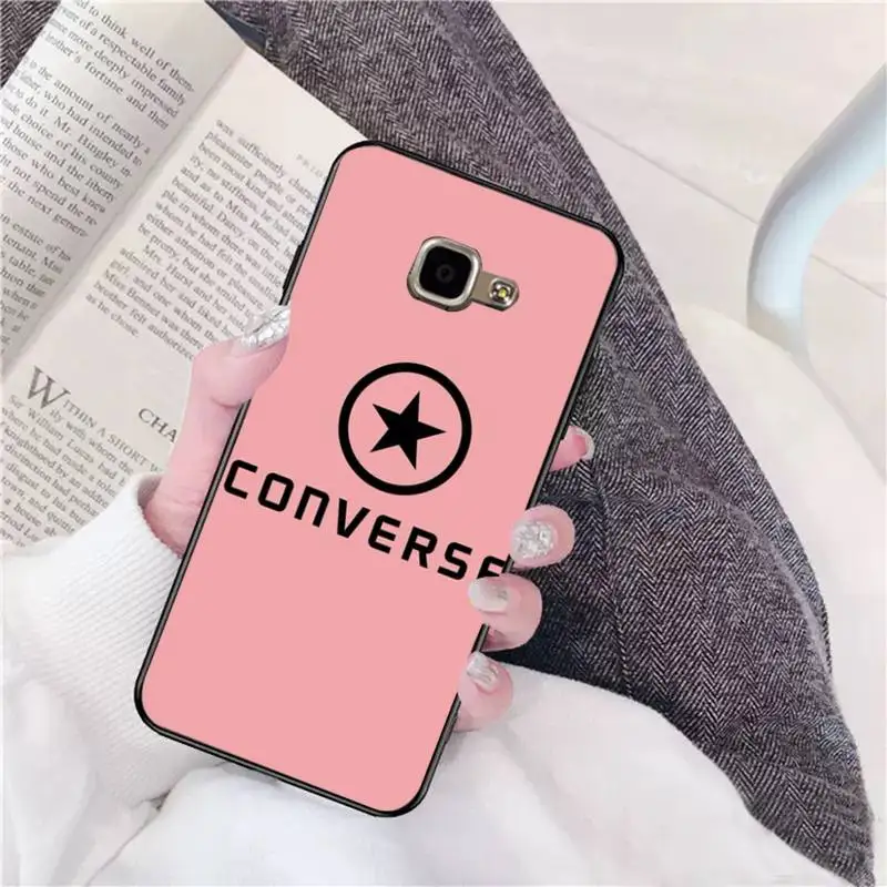 

LJHYDFCNB Black Converse Soft Silicone Phone Case For Samsung A 9 10 20 30 40 M20 S 30 31 J5(2015) J5prime 6 7 Plus