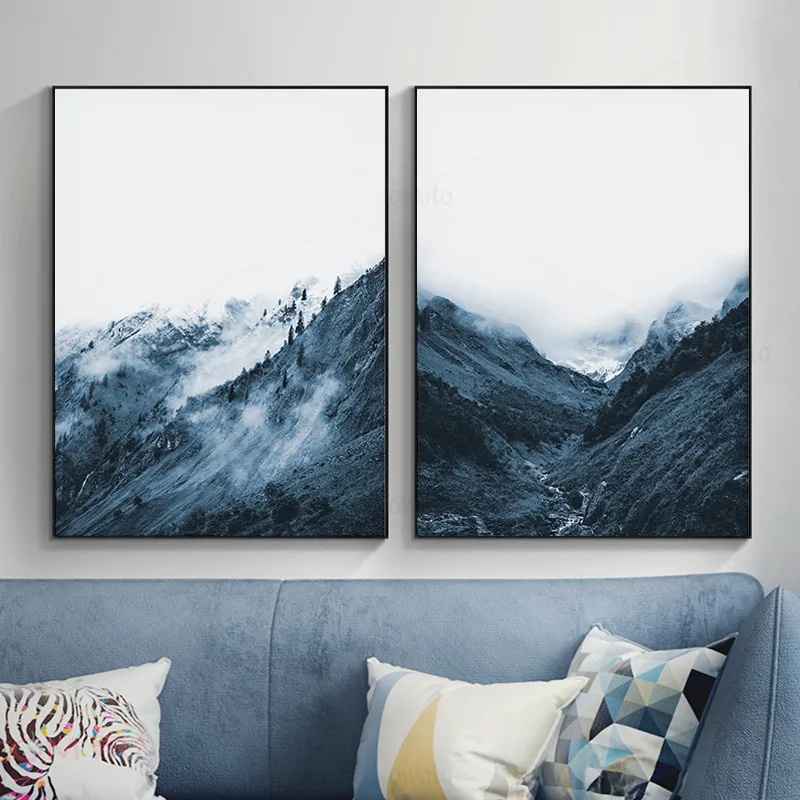 Фон для фотосъемки с изображением леса пейзаж холст живопись природный Постер в