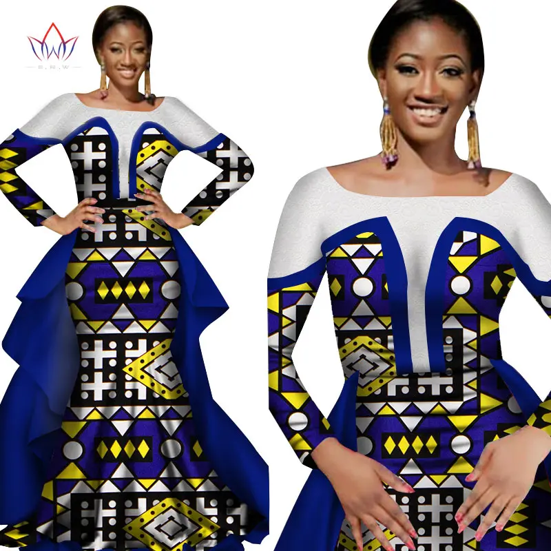 Платье Русалка женское вечернее в африканском стиле наряд для торжественных