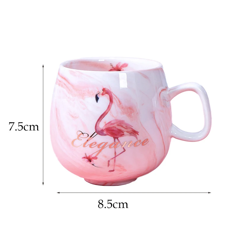 

Flamingo Coffee Mugs Ceramic Mug Travel Cup Cute Cat Foot Ins 350ml Birthday Gifts Marble Cappuccino Milk Cup Artwork Teacup