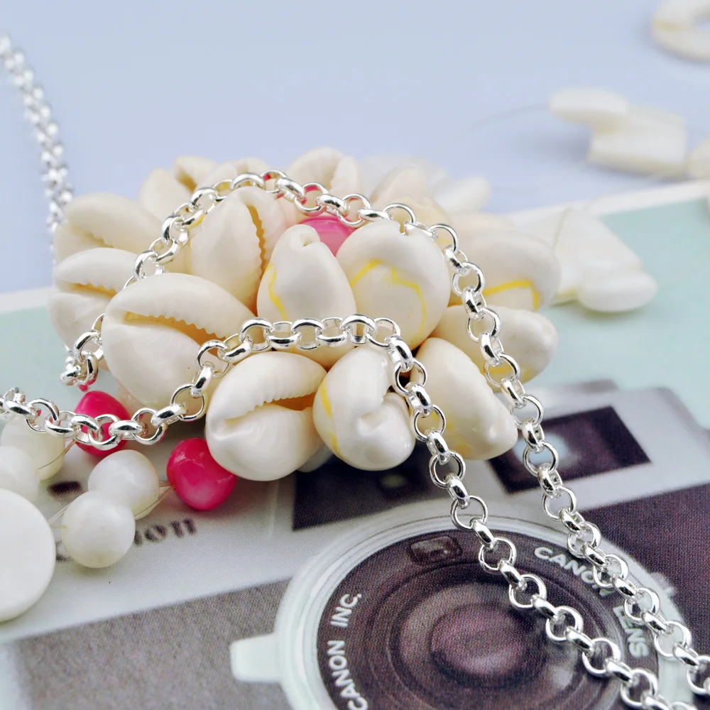 

Fashion Silver Jewelry 925 Sterling Silver Female Necklace Cute Butterfly Pendant Female Clavicle Chain 50CM Birthday Gift