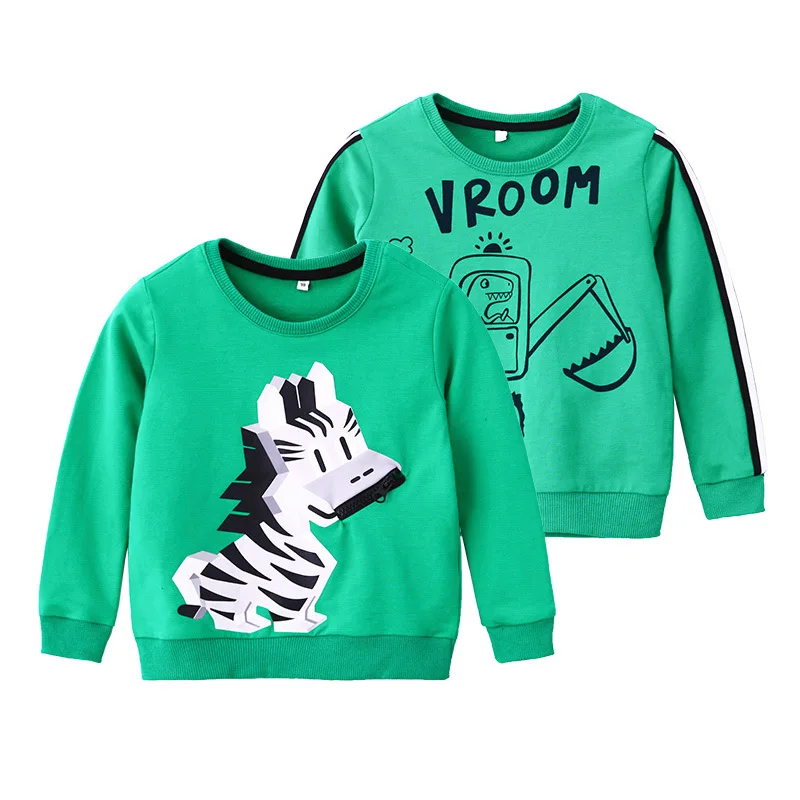 Свитер с принтом Зебра милым автомобилем пуловер для мальчиков сезон весна осень