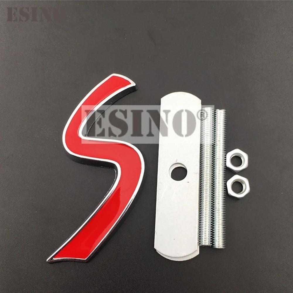 

Новый Стайлинг автомобиля 3D металлический хромированный цинковый сплав S Эмблема передняя решетка автомобиля значок автомобильный аксессуар для Mini Cooper S землянки S One S