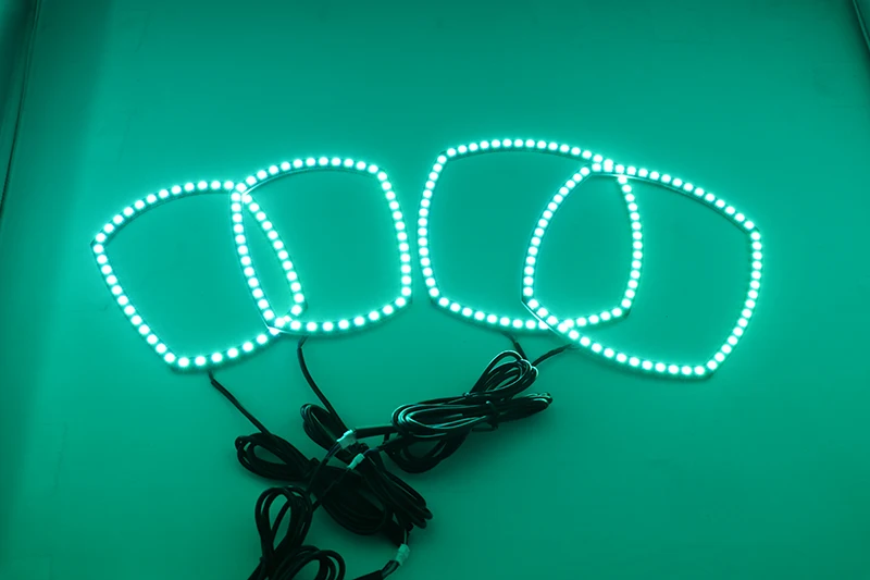 Ультра яркий 5050 SMD многоцветный RGB светодиодный набор ангельских глаз с пультом дистанционного управления для Dodge charger 2011 2012 2013 Автомобильный Стайлинг