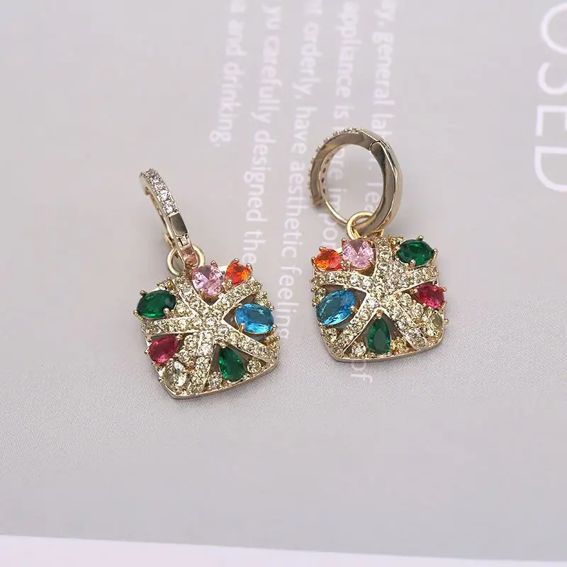 Новые модные ювелирные украшения SWOUR Разноцветные серьги-кольца Huggie с