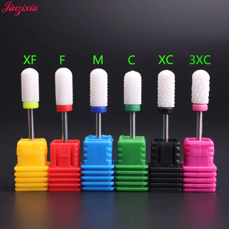 

6 Type Ceramic Nail Drill Bits Manicure Machine Accessories Rotary Electric Nail Files Manicure Cutter Nail Art Tools