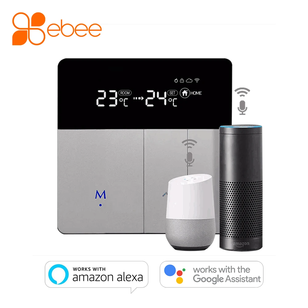 Термостат EBEE Tuya с Wi Fi умный контроллер температуры для газового