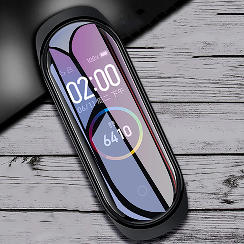 Закаленная пленка для Xiaomi браслет 4 защитная NFC издание гидрогель 3 Полное
