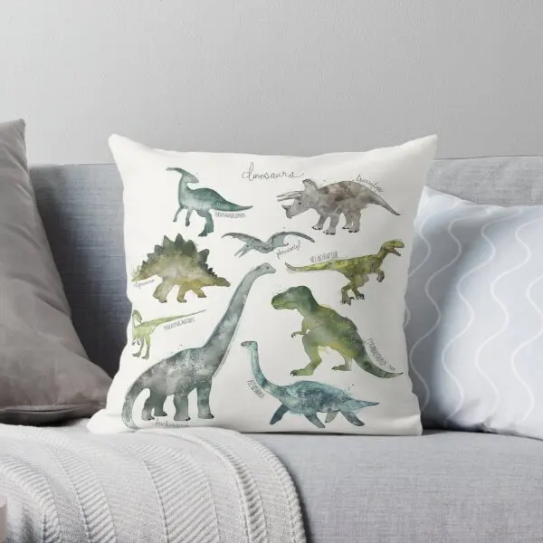 

Dinosaurs Soft Throw Pillow Cover Print Pillow Case Waist Cushion Cover Pillows NOT Included