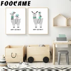 Альпака Скандинавская Картина на холсте милые Мультяшные животные постеры и принты Детская комната украшения детские настенные художественные картины для дома