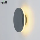 Водонепроницаемый наружный настенный светильник внутреннее украшение светодиодный настенный светильник домашний свет лестницы Круглыйквадратный светильник льник для внутреннего двора IP54