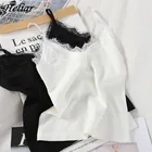 Топ женский трикотажный на шнуровке, с регулируемыми бретелями