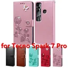 Флип-чехол для Tecno Spark 7 Pro, деловой Чехол-бумажник для Tecno Spark7 Pro, Мягкая силиконовая задняя крышка