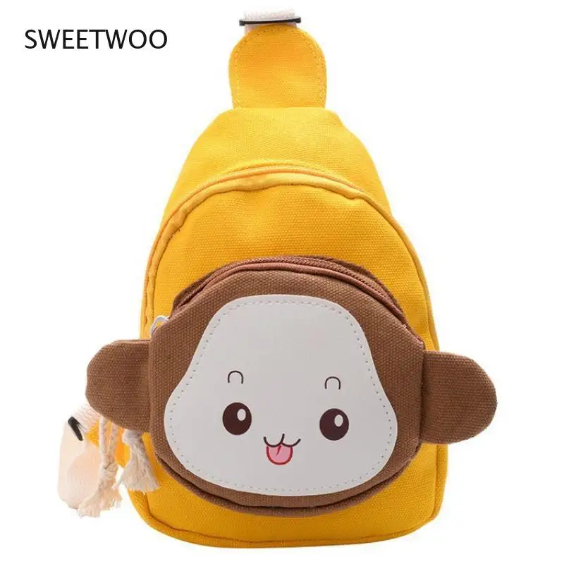 

Animal Girls Cute Chest Bag Canvas Waist Bag Boy Bag Children Shoulder Messenger Small Bag Cartoon Wild Kid Wallet Fashion