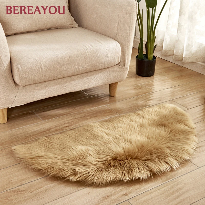 Modern Fur Rugs For Living room Home Carpet Bedroom Floor White Gray Area Door Kids Kitchen alfombra redonda | Дом и сад