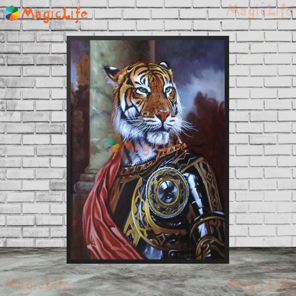 

Винтажные настенные картины в виде кролика, овечки, утки, джентльмена для гостиной, домашний декор, Постер в скандинавском стиле, настенная Картина на холсте без рамки