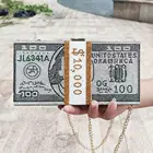 Дизайнерские дамские сумочки доллар, клатч для денег, вечерняя сумка с бриллиантами, коктейльный кошелек для вечерние, повседневные клатчи