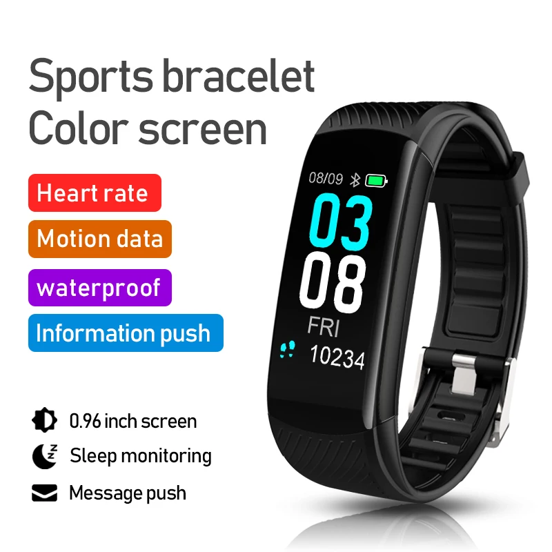 C3 Plus смарт-браслет с пульсометром фитнес-тренером шагомером Bluetooth спортивный