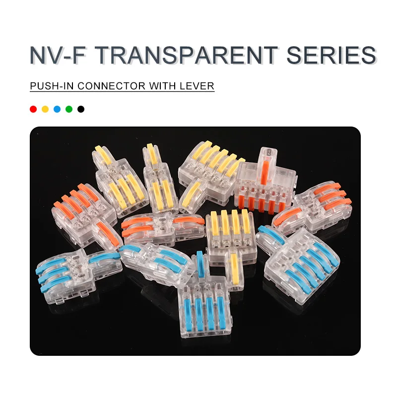 5 шт. прозрачный 1 во множестве вне Быстрый сплиттер подключаемый провод разъемы