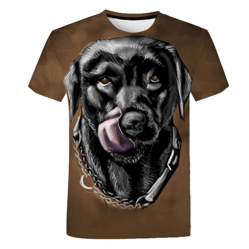 

2021 boy's New Summer Personalized T-Shirt Wolf Print T-Shirt 3D Girl's T-Shirt Novelty Animal Tops T-Shirt Kid's Short Sleeve