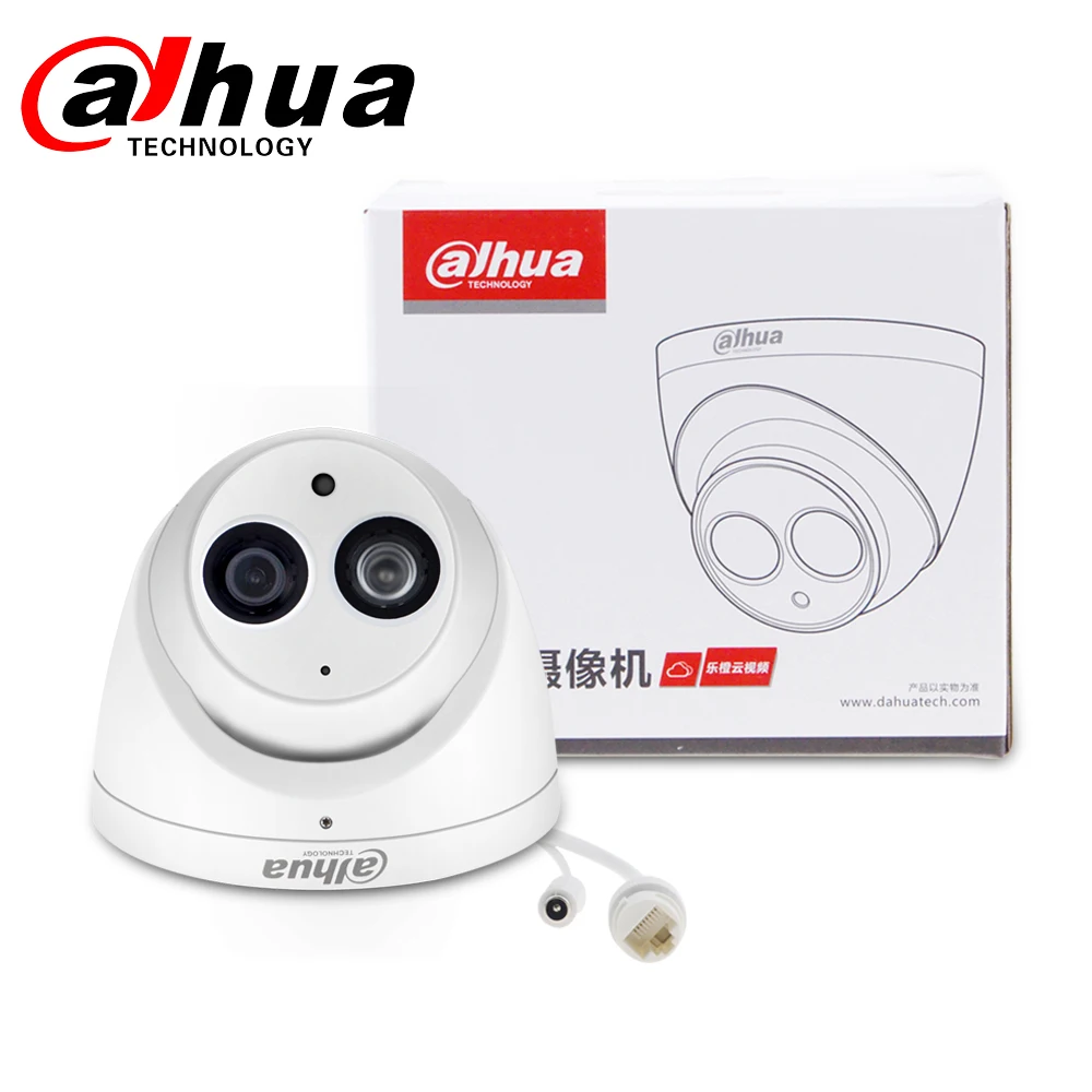Dahua IPC HDW4631C A 6MP HD POE сетевая Мини купольная IP камера металлический корпус