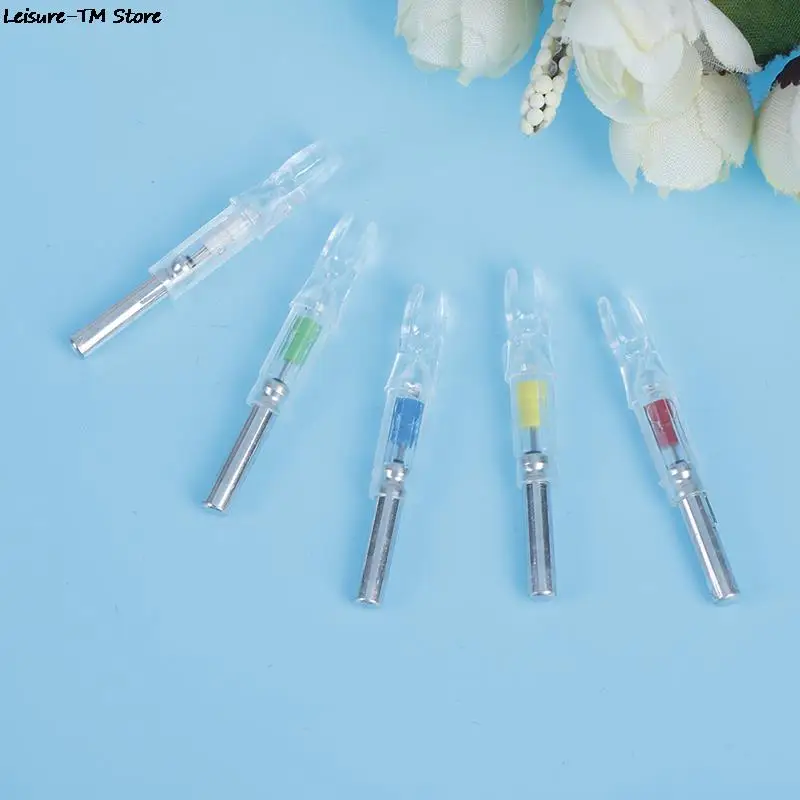 3pcs Automatically Luminous Arrow Nock Tail Hunting Shooting Fit 6.2mm Shaft Lighted Bow LED Glowing | Спорт и развлечения