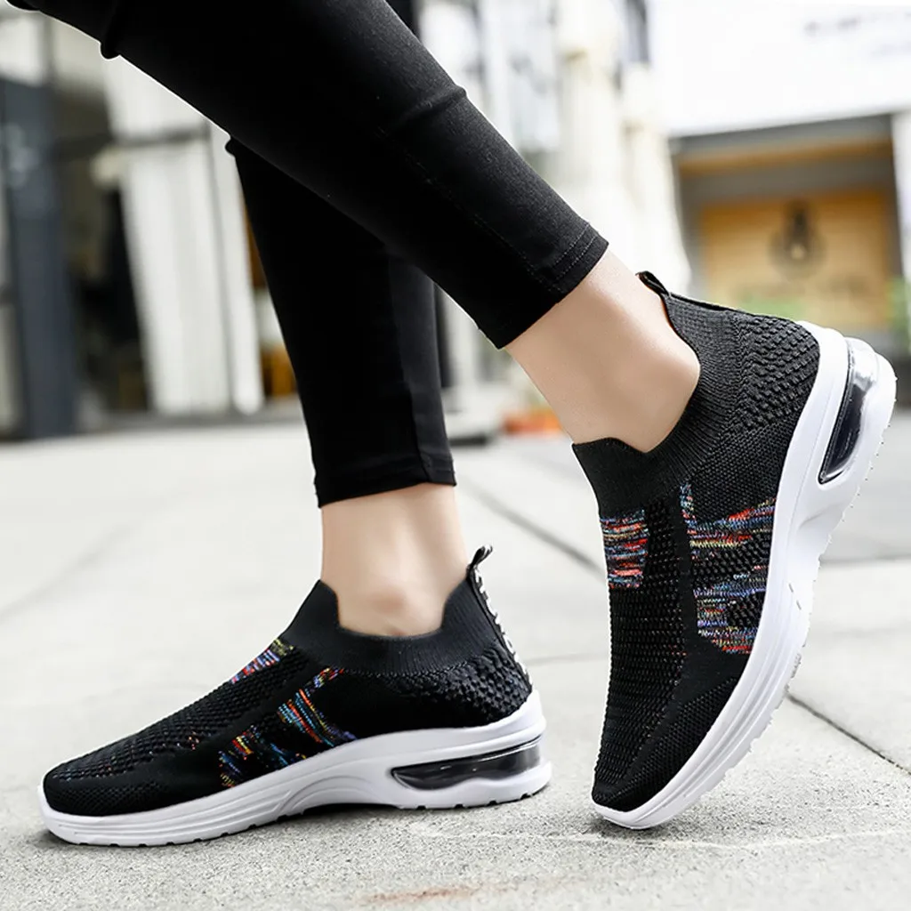 

Soft Bottom Breathable Platform Sneakers Shoes Air Cushion Casual Shoes Woman Fashion Soft Ladies Shoes Plus Size 36-41 2020