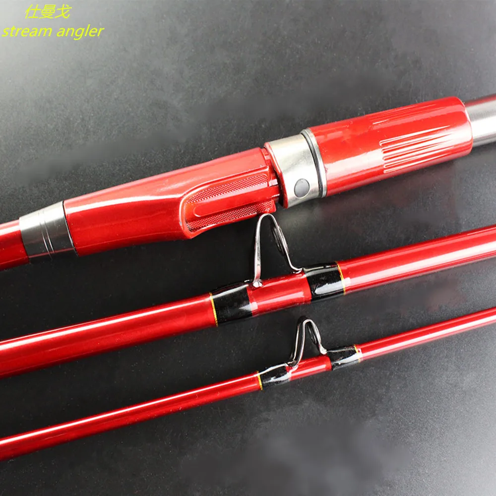 

marine boat fishing rod carbon material jigging rod 3 section 1.8m 2.1 2.4m superhard ocean fishing at sea catfish rod