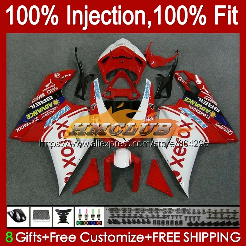 

Инъекция для DUCATI 848 1098 1198 R S 107No.51 Белый Красный горячий 848S 07 08 09 10 11 12 1098S 2007 2008 2009 2010 2011 2012 обтекатель